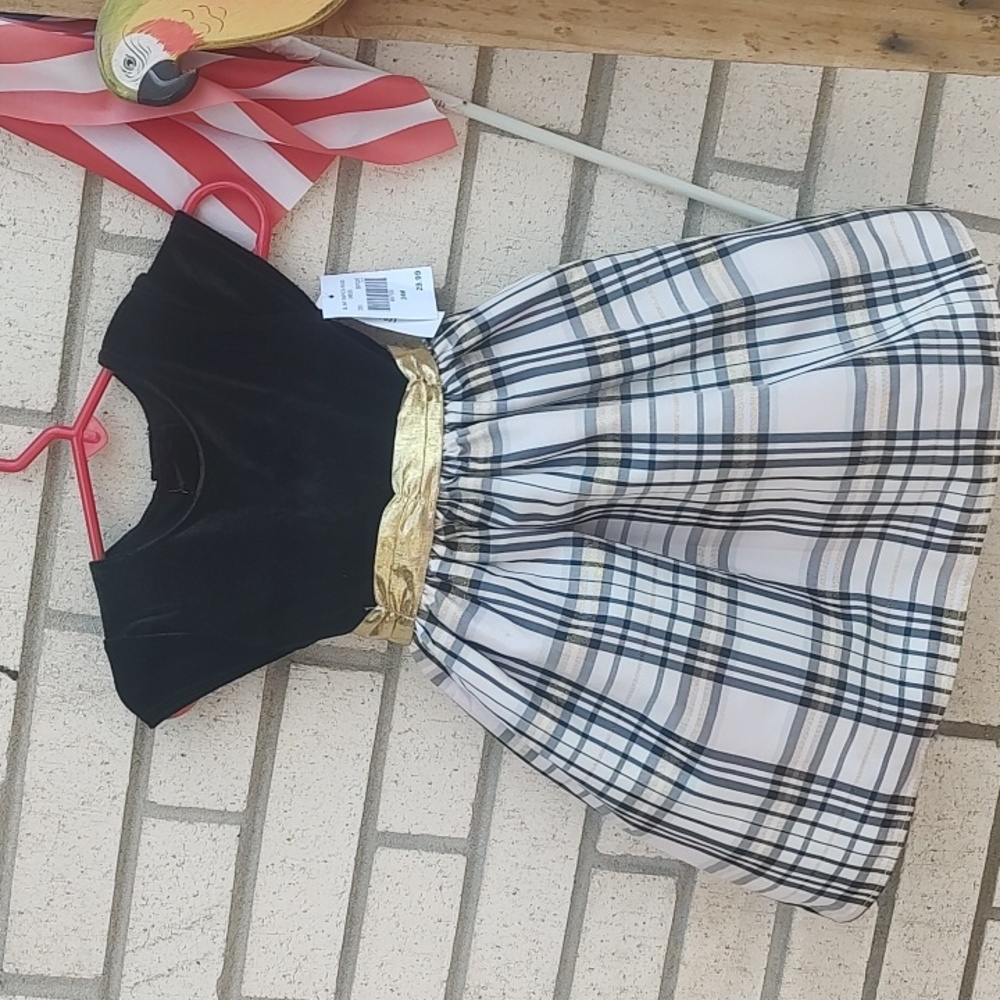 Black/Gold Plaid dress